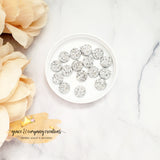 Metallic druzy stud earrings