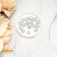 Metallic druzy stud earrings