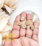 Metallic druzy stud earrings