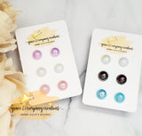 Pearl stud earring set