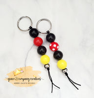 Magical Mouse inspired beaded keychain